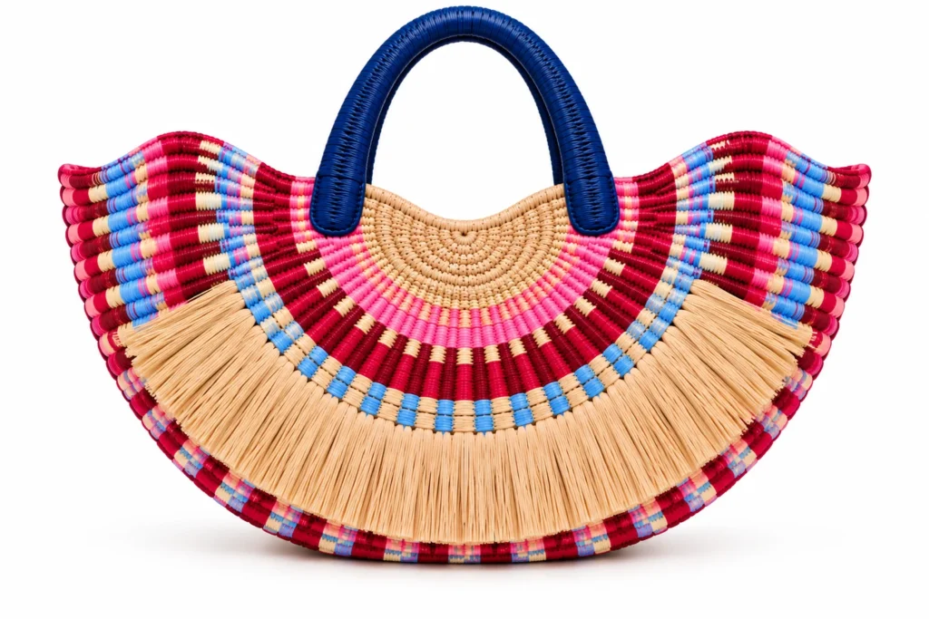 Multicolour Fan-Shaped Bag